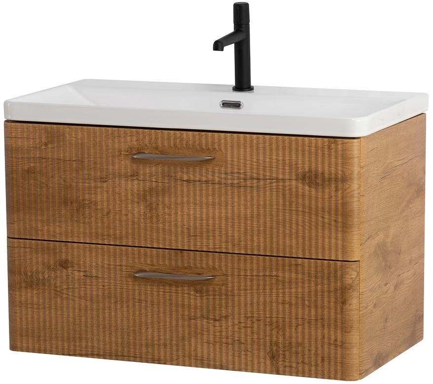 Подвесная тумба с раковиной Belbagno DUE 80 см Rovere Nature DUE-800-2C-SO-RN-P BB-8076-3-80