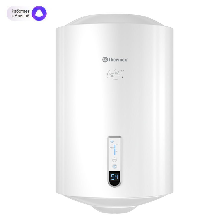 Водонагреватель аккумуляционный электрический бытовой Thermex Auga 80 V Slim Wi-Fi 111 393