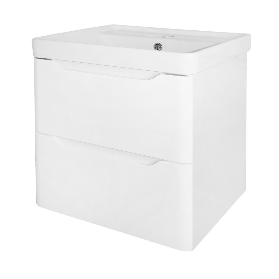 Комплект Azario Тумба LOTOS 50/2 510х425х570 подвесная, с раковиной Monte 50 белый глянцевый CS00094662