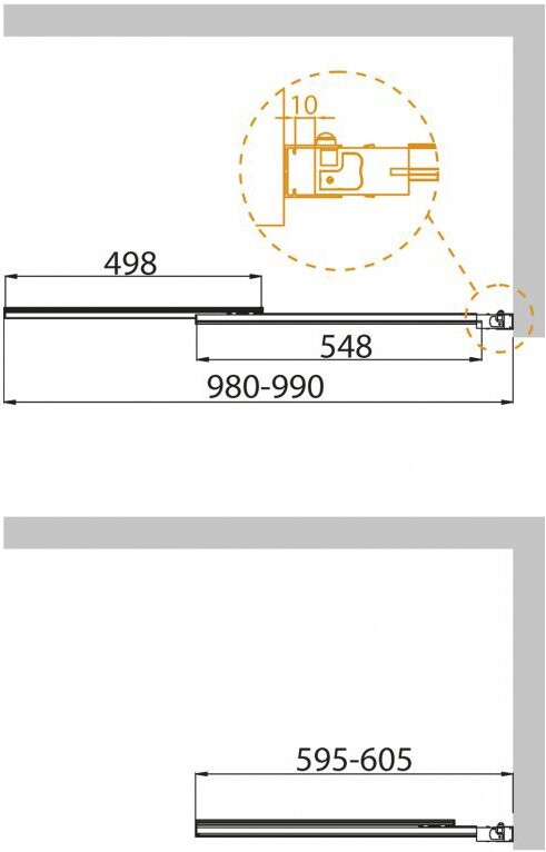 Cezares SLIDER-VF-11-90/150-C-Cr 100*150 шторка на ванну