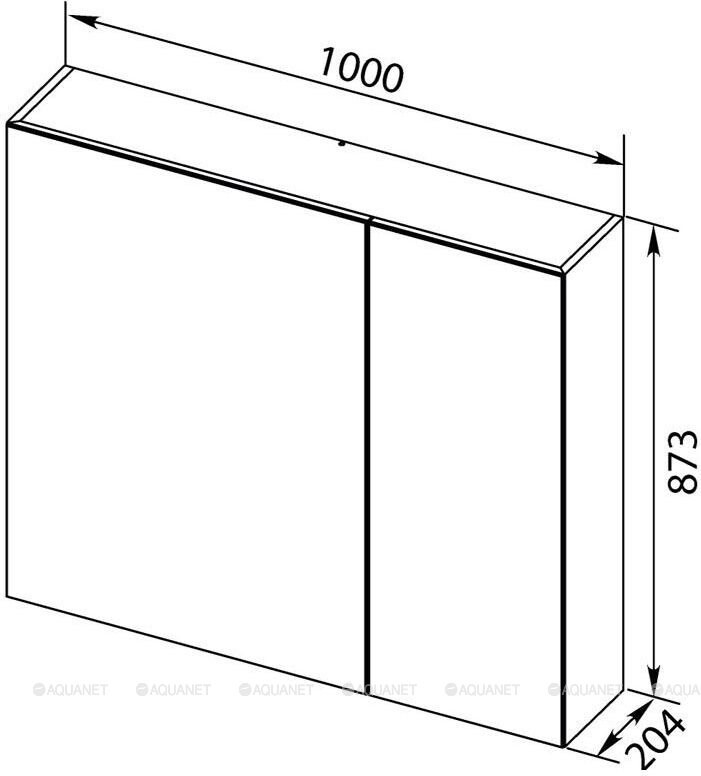 Зеркало-шкаф Aquanet Нью-Йорк 100*87 орех 00203955