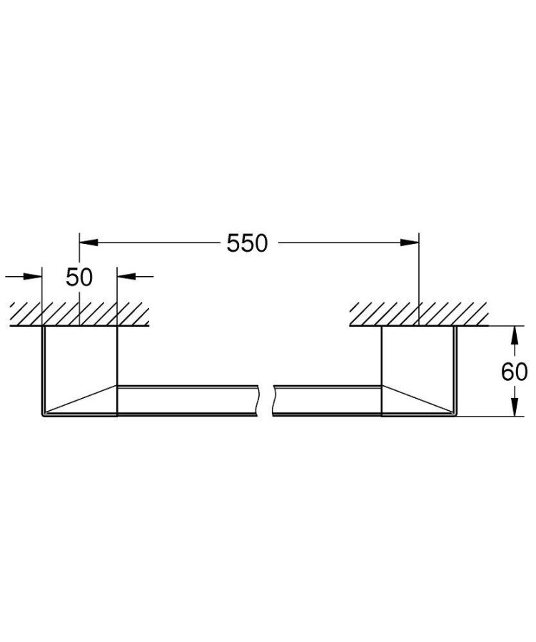 Grohe Selection Cube 40807000 поручень для ванны 550 мм