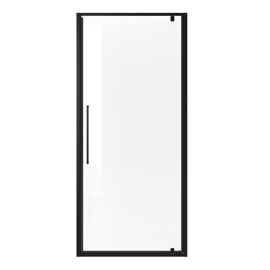 Дверь в нишу Niagara Nova NG-85-9AB (90х195) черный матовый,стекло прозрачное,дверь распашная,1 место