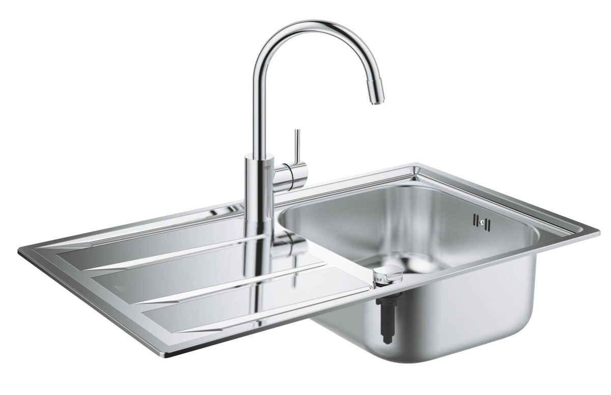 Grohe K400 45-S 31570SD0 мойка кухонная 86*50 и смеситель для кухни Concetto 32663001