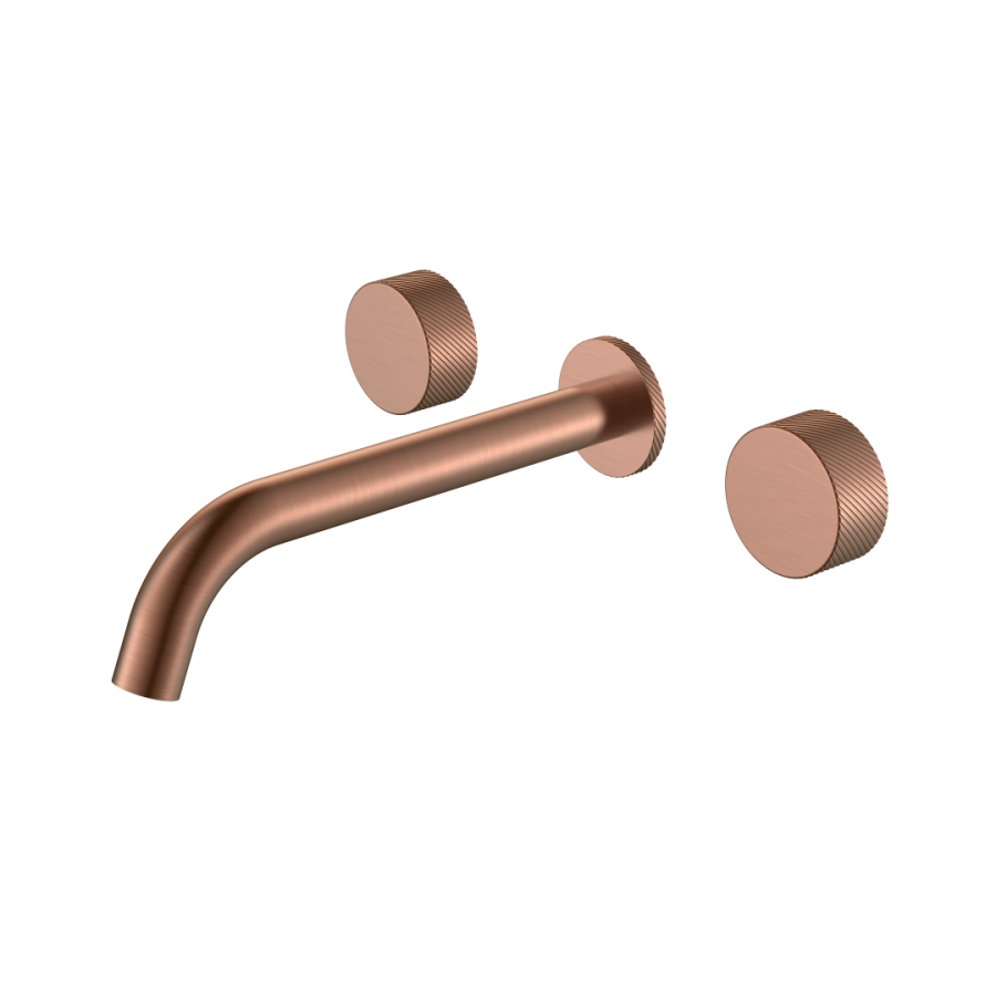 Смеситель для раковины из стены Boheme Stick Copper Brushed ручка Spirale 152-2-CB.4