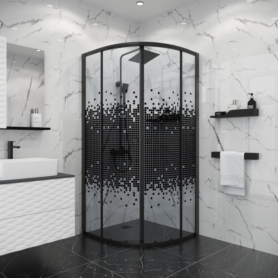 Душевой уголок 90x90 Niagara Eco NG-1007-14BLACK