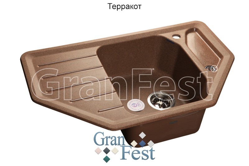 GranFest Corner GF-С-800E кухонная мойка терракот 79 х 49 см