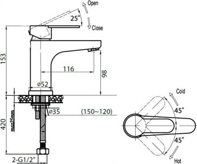 Cezares Laconico C LS BLC W0 смеситель для раковины хром / белый