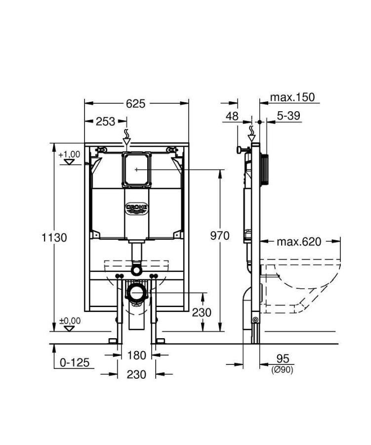 Grohe Rapid SL 38994000 инсталляция для унитаза