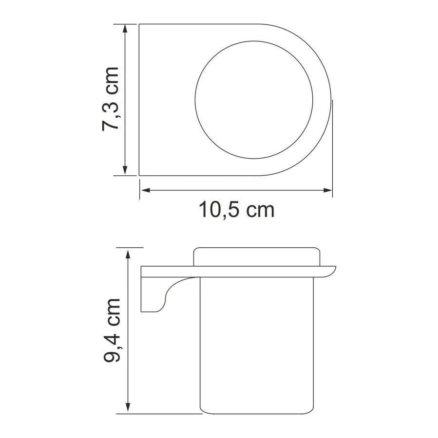 WasserKRAFT Kammel K-8328WHITE стакан для зубных щеток белый