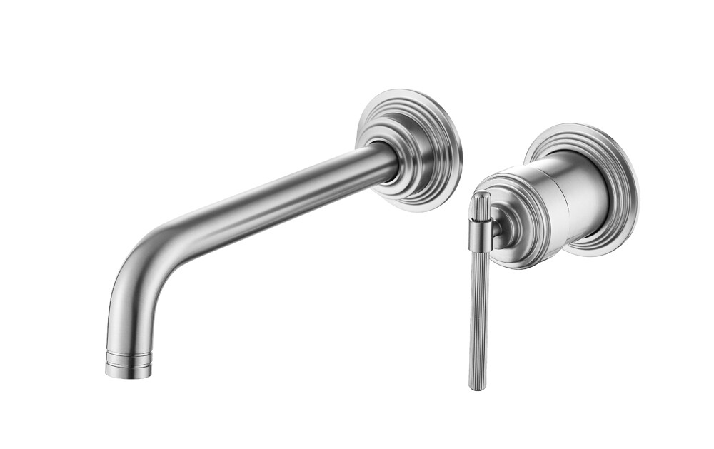 Смеситель для раковины из стены Boheme Eterna Nickel Brush 175-NB