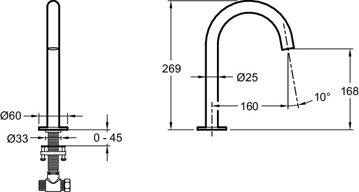 Jacob Delafon Grands Boulevards E25387-CP излив для ванны