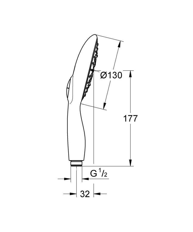 Grohe Power&Soul 27673LS0 ручной душ белая луна