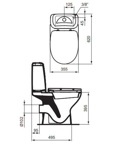 Vidima Sirius W907961 унитаз напольный