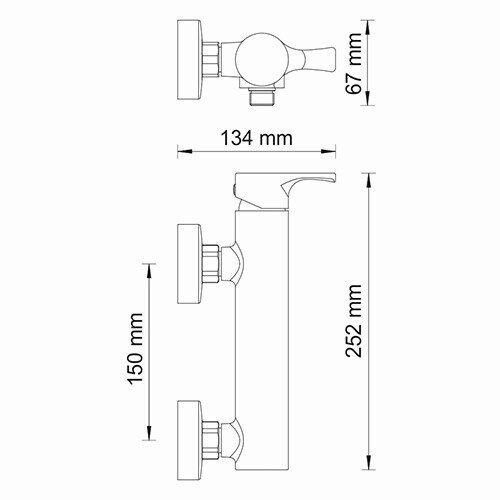 WasserKRAFT Berkel 4802 смеситель для душа хром