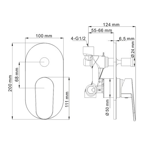 WasserKRAFT Donau 5361 смеситель для ванны хром