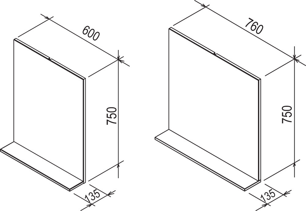 Зеркальное полотно Ravak Rosa II 60*75 X000000931