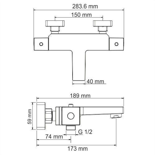 WasserKRAFT АIme 1511 Thermo смеситель для ванны хром