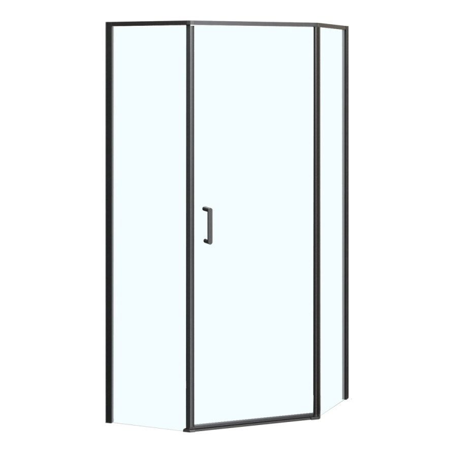 Душевое ограждение Azario SAKURA 1000х1000х1950 прозрачное стекло 6 мм, профиль черный матовый AZ-21C-100-MB-CL