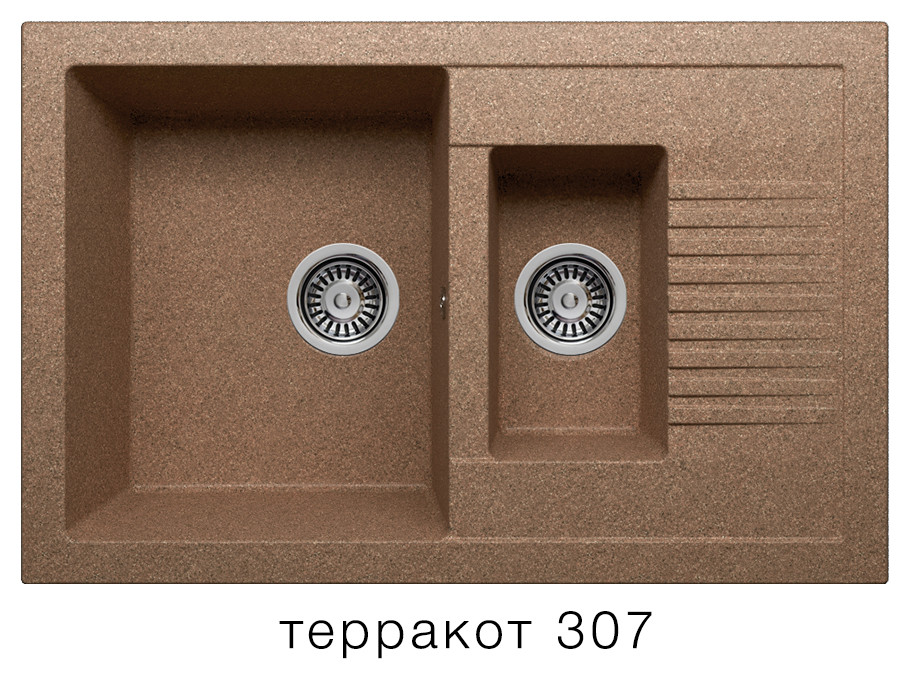 Polygran F 21 кухонная мойка терракот 50 х 77 см