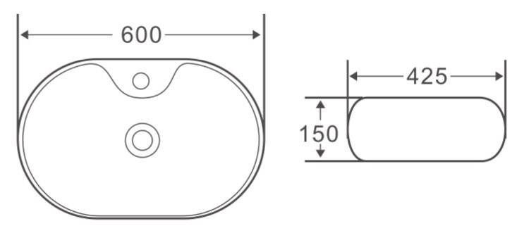 BelBagno BB1151 раковина накладная 60 см белая