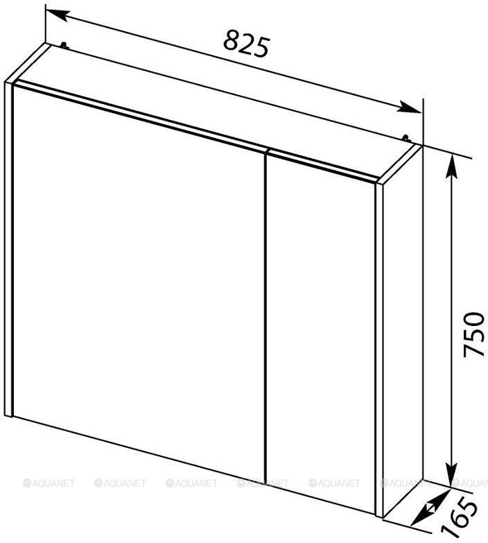 Зеркало-шкаф Aquanet Остин 85*75 дуб кантербери 00200918