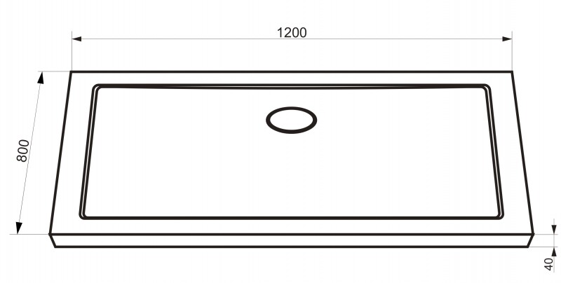 Bravat TYPE-S1 P1812A 1200*800*40 душевой поддон акриловый