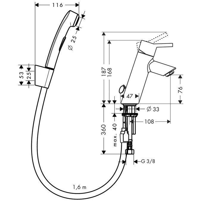 Hansgrohe Talis 32140000 смеситель для раковины хром