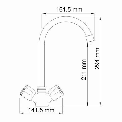 WasserKRAFT Amper 2907 смеситель для кухни хром