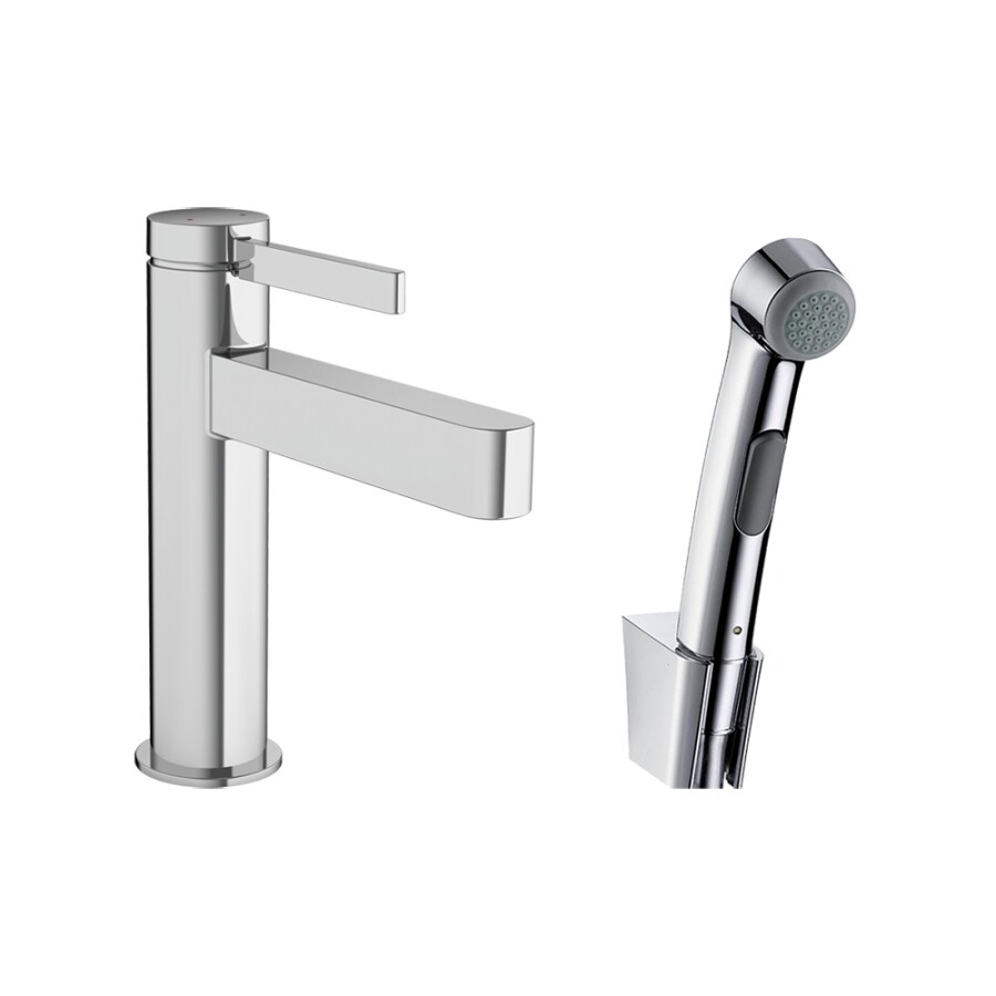 Hansgrohe Finoris Смеситель для раковины 110 с набором для биде со шлангом 1,60 м хром 76210000