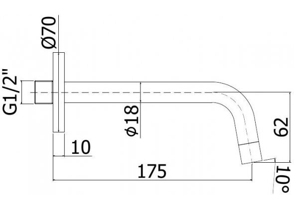 Paffoni Light ZBOC045BO излив для ванны белый