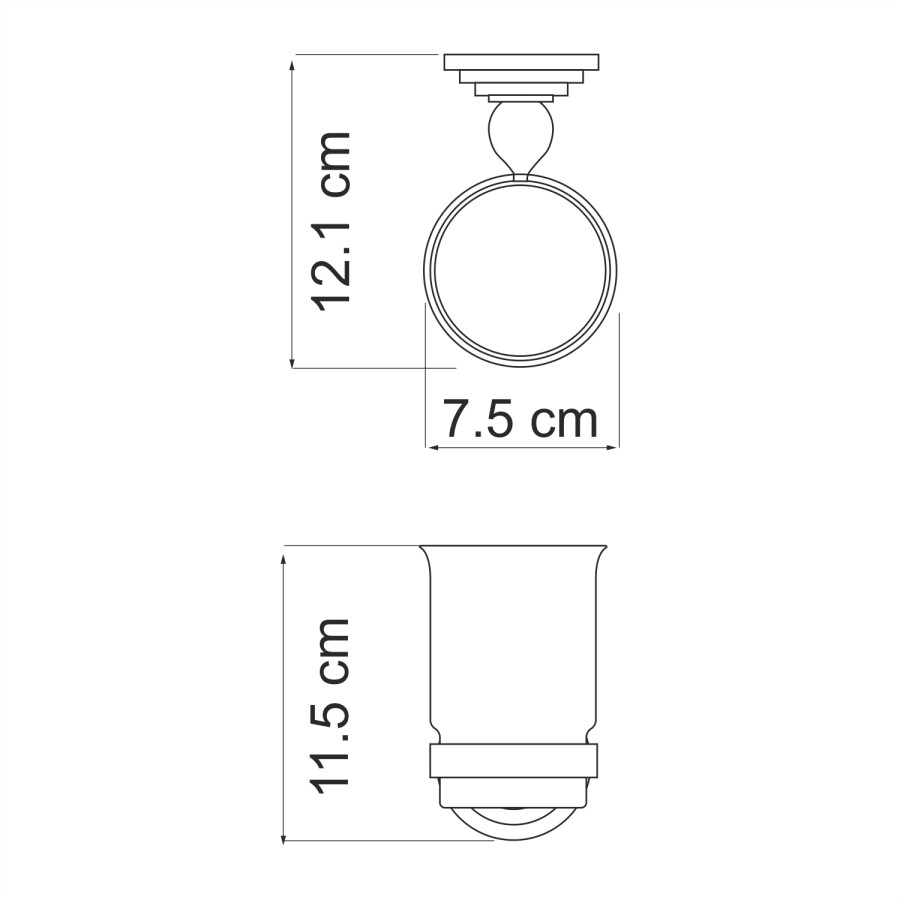 WasserKRAFT Ammer K-7028 стакан для зубных щеток хром