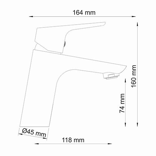 WasserKRAFT Lippe 4503 смеситель для раковины 35 мм