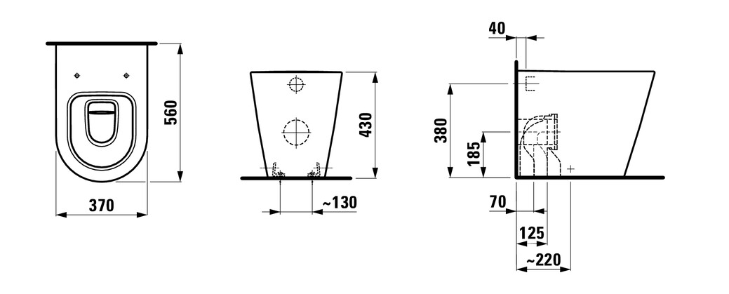 Laufen Kartell 8.2333.1.000.000.1 унитаз напольный