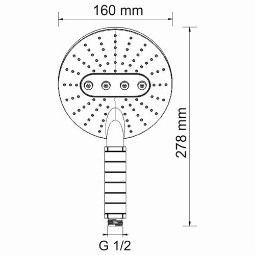 WasserKRAFT A059 ручной душ хром