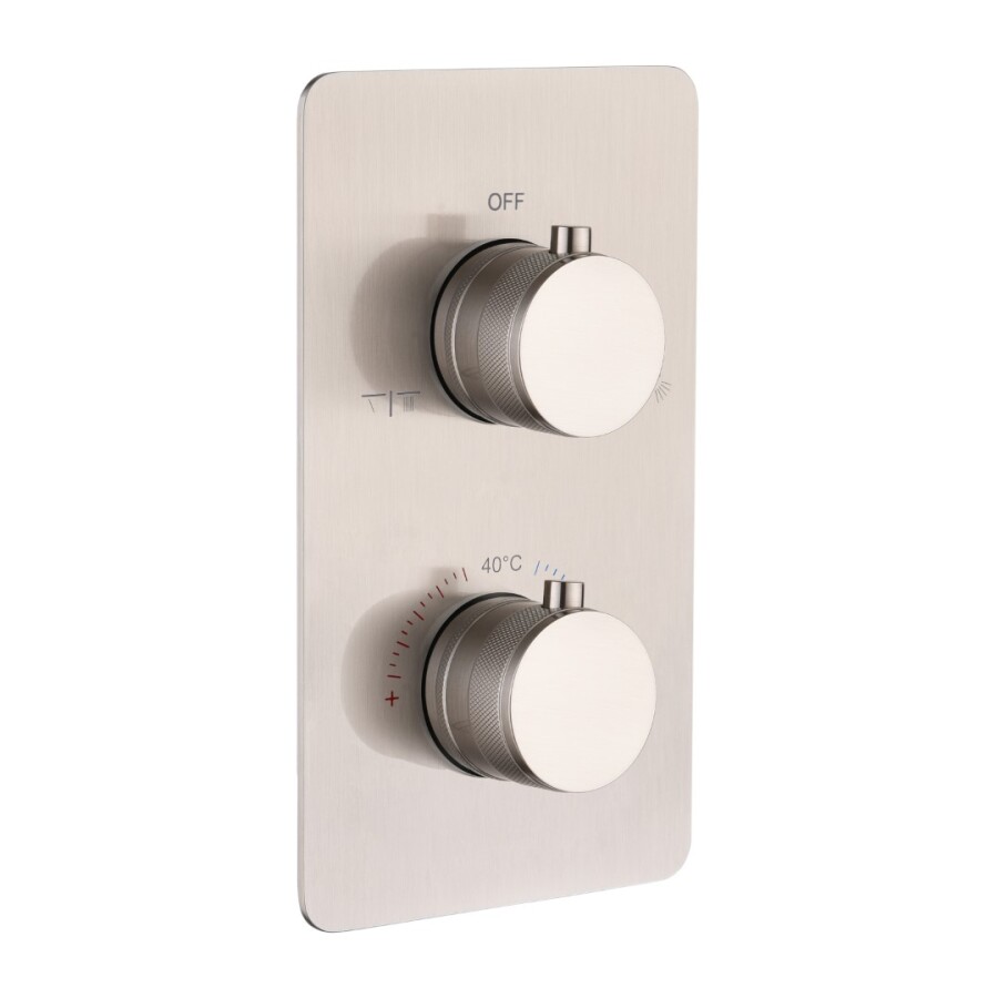 Смеситель встраиваемый с термостатом 2-х проходной Boheme Cell Thermo Nickel Brush 134-2-NB