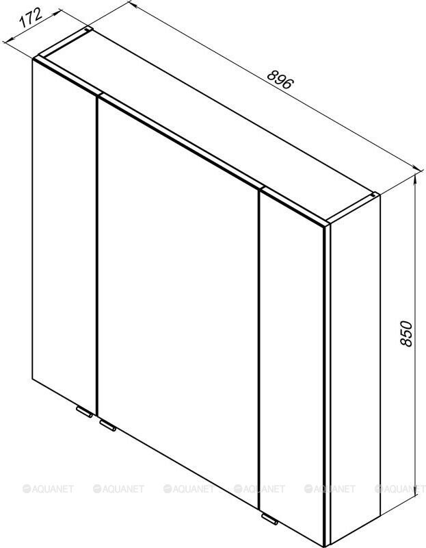 Зеркало-шкаф Aquanet Алвита 90*85 белый 00235343