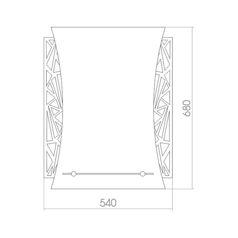 Зеркальное полотно Loranto Искра 540*680 ФР00000788