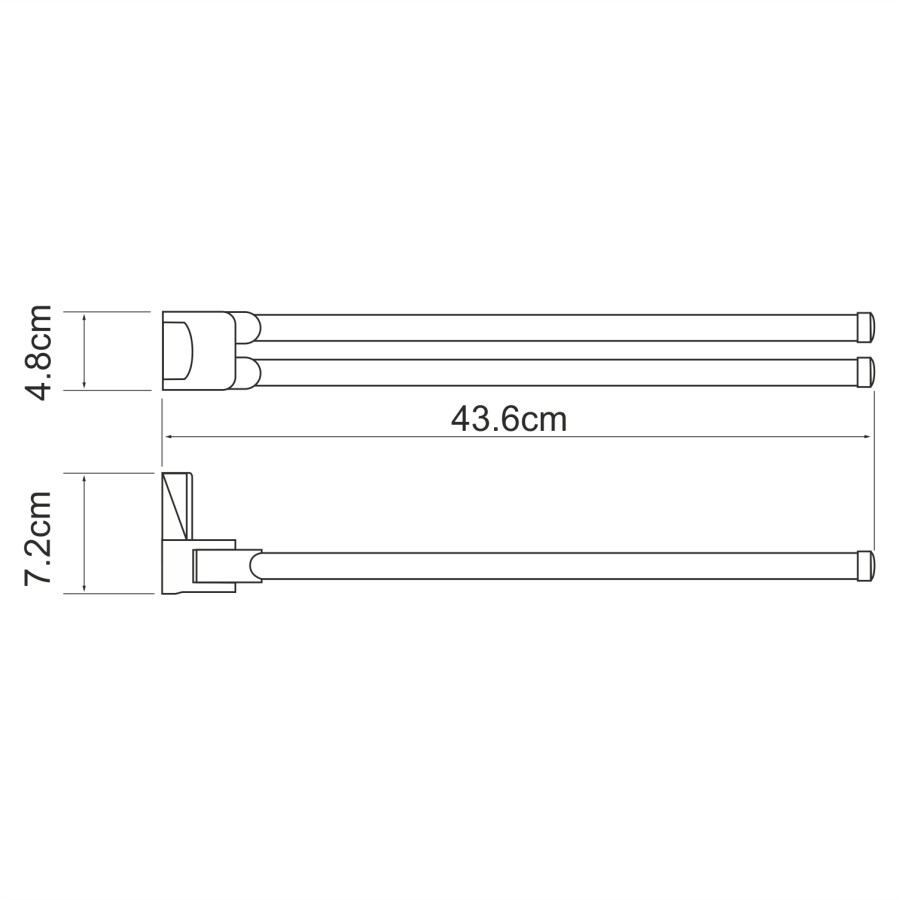 WasserKRAFT Leine K-5031WHITE полотенцедержатель хром/белый