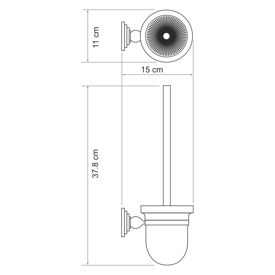 WasserKRAFT Ammer K-7027 туалетный ершик хром