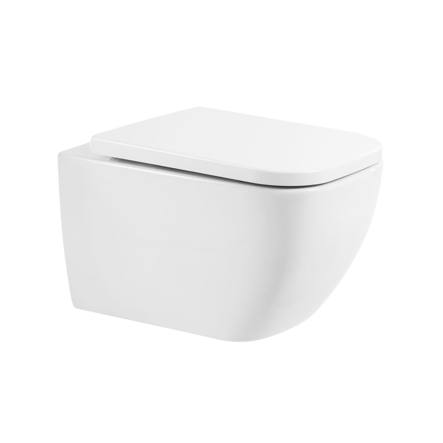 Унитаз подвесной безободковый с крышкой-сиденьем BelBagno ALPINA BB10100CHR/SC