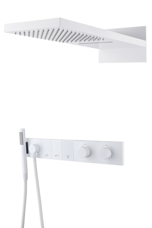 Душевая система трехпозиционная с термостатом Boheme Zodiac Белый матовый 133-MW