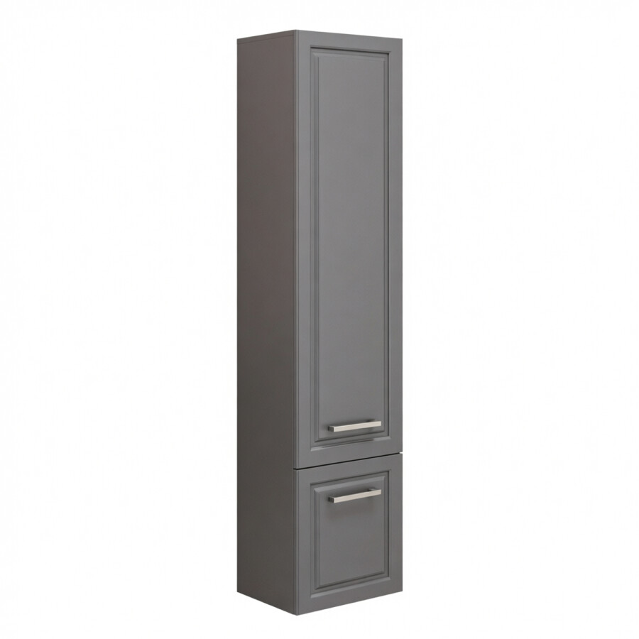 Шкаф колонна для ванной комнаты Comforty Бросно-40П оружейная сталь 00-00020779