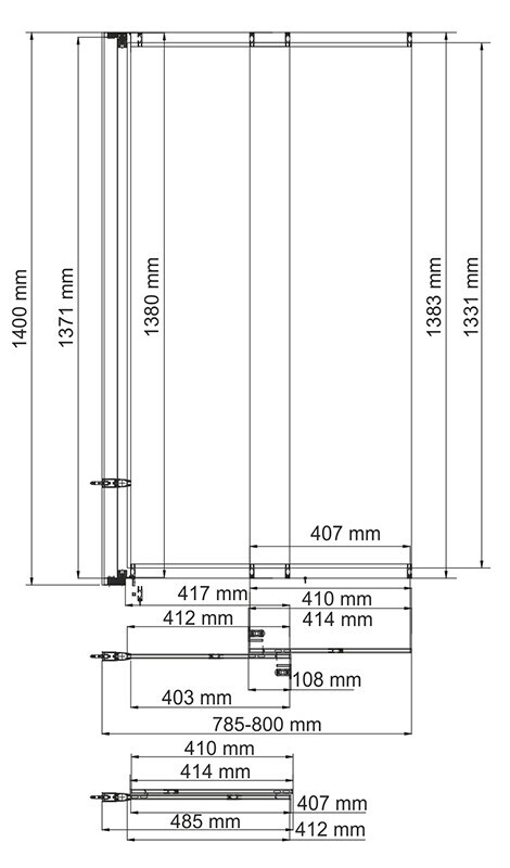 WasserKRAFT Main 41S02-80 WasserSchutz 80*140 шторка на ванну