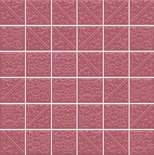 21028 Ла-Виллет розовый 30.1*30.1 керамическая плитка мозаичная