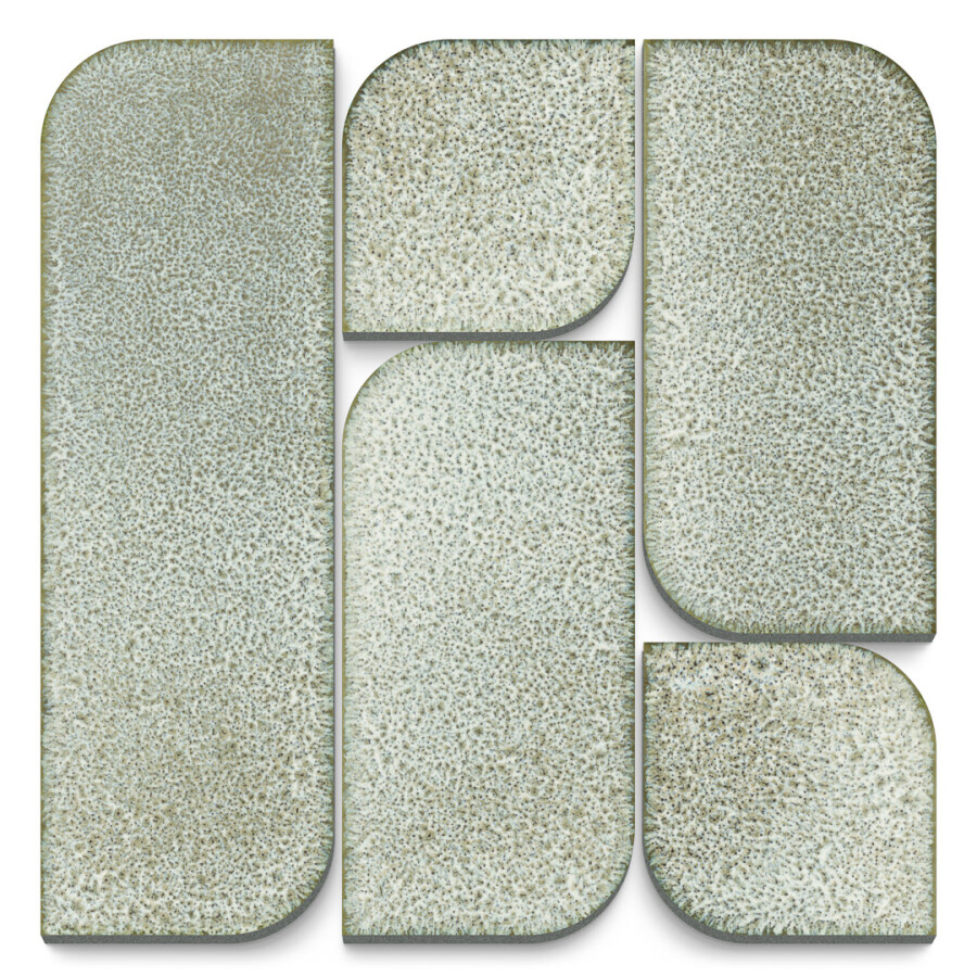 Керамическая плитка Модульное Панно Kerama Marazzi Прованс Силуэт зелёный светлый 30x30x1,6 KMD3RIC014