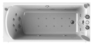 Radomir Ларедо 2 Стандарт Chrome 160x70 см ванна акриловая прямоугольная с гидромассажем белая