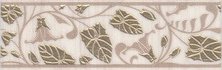 Kerama Marazzi Кампанелла 20х6 см бордюр настенный бежевый листья