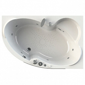 Wachter Ирма 2 150x97 см ванна акриловая асимметричная с гидромассажем и фронтальной панелью белая правая