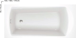 Ravak Domino Plus 170*75 ванна акриловая прямоугольная C631R00000